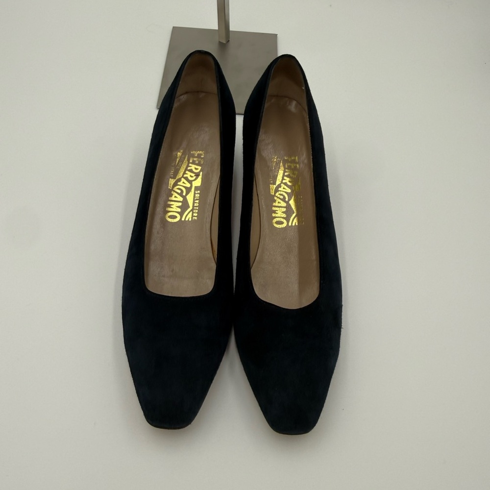Salvatore Ferragamo Women's Blue Suede Shoes